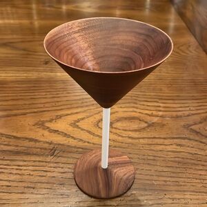 David Rasmussen walnut wood martini glass‎